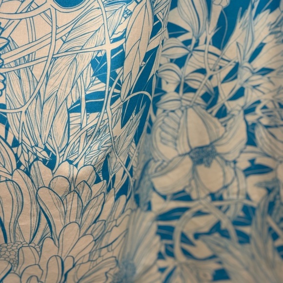 MARY KATRANTZOU Blue and White Floral Midi Dress - Picture 3 of 16